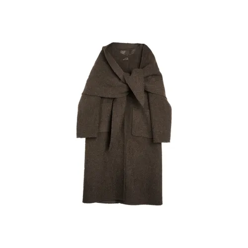 ELLE Темно-коричневое женское пальто