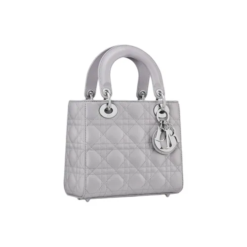DIOR Lady Dior Логотип бренда Сумка Мини Женская Серый