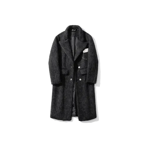 BLACK AT Темно-серый унисекс пальто