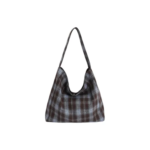 MOWAP Ткань Сумка через плечо Женская Синяя Коричневая