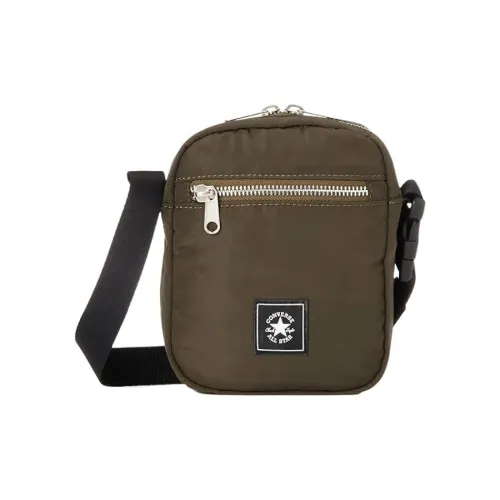 Конверс Внешняя сторона Карман на молнии Дизайн Сумка через плечо Унисекс Хаки
