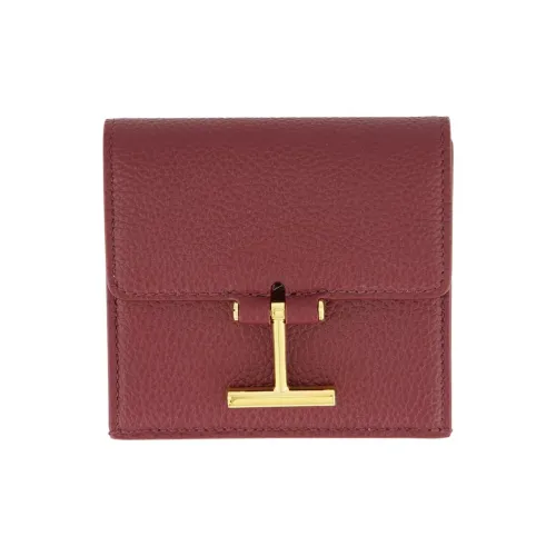 TF Tara Телячья кожа Держатель для карт Женский Сливовый Красный