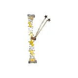 Желтый Белый-Звезды Изогнутый Браслет [Один Ремешок]