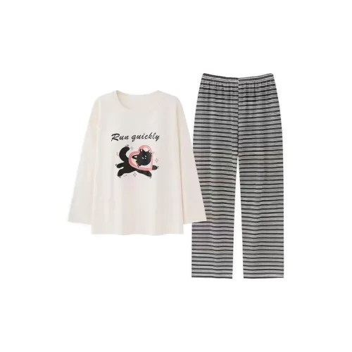 MEIJIAO Kitten Комплекты одежды [с подкладками] Женские Пижамные комплекты