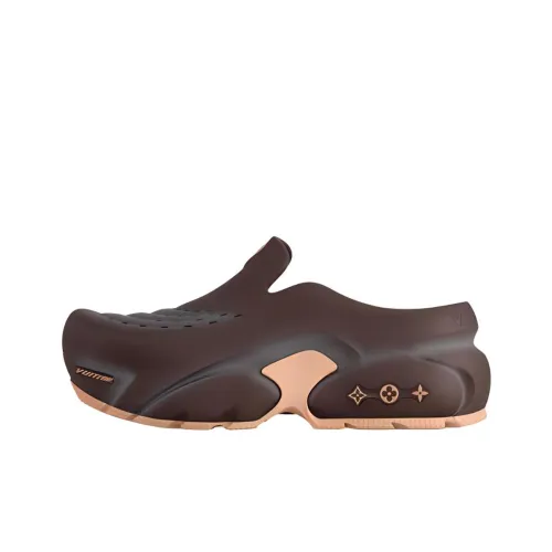 LOUIS VUITTON Shark Домашние тапочки Мужской Коричневый