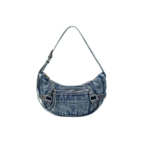 MATIN KIM Хлопок Сумка через плечо Мини Женская Джинсовый синий