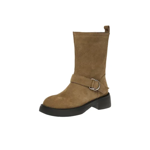 CHEYI Винтаж Ботильоны 5 см Женские Однотонные Ботинки