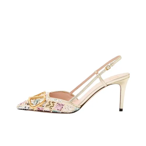 Valentino Vlogo Signature Узкий каблук Высокие каблуки 8 см Женские Белые