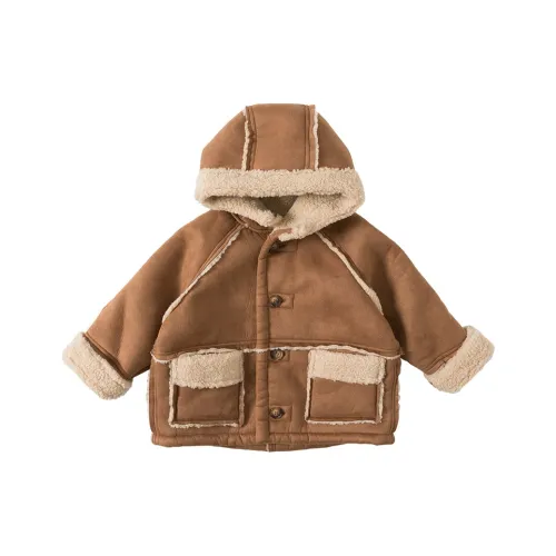 SHIBU Сладкий Дом 2480 Двусторонний Дубленка Кофе Kids Утеплённые куртки