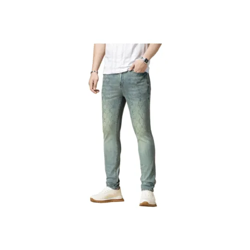 MH Светло-синие мужские джинсы