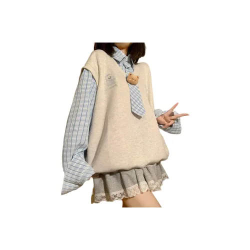 UNA RETA Белый Серый Женский Свитшот