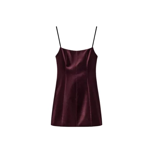 ZARA Collaboration Бордово-красные Женские Слиплатья