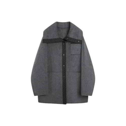 ELLE Средне-серый Женское Пальто