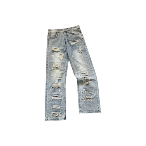 CAT'S PAW Синий Унисекс Джинсы