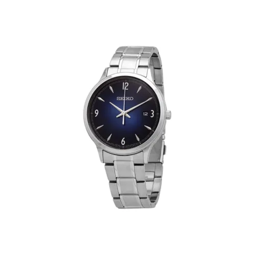 SEIKO ESSENTIALS Collection Кварцевый механизм нержавеющая сталь ремешок часы 41 мм мужской синий циферблат