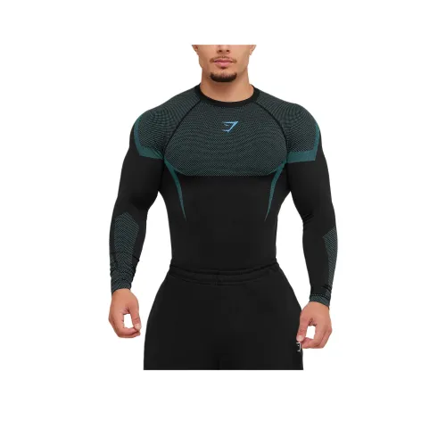 GYMSHARK Черный Синий Мужские T-рубашки