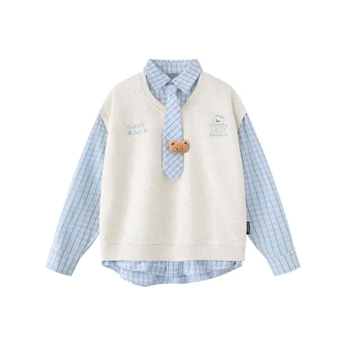 UNA RETA Белый Серый Женский Свитшот