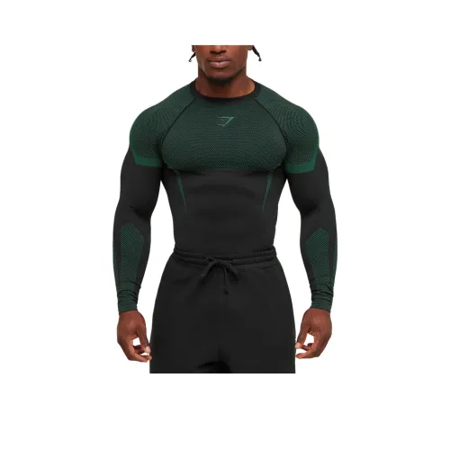 GYMSHARK Черный Lift Зеленый Мужская T-рубашка