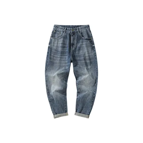 HUNZHI Джинсы унисекс синий цвет