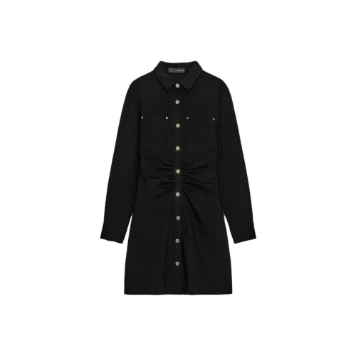 ZARA Длинное платье с длинными рукавами женское