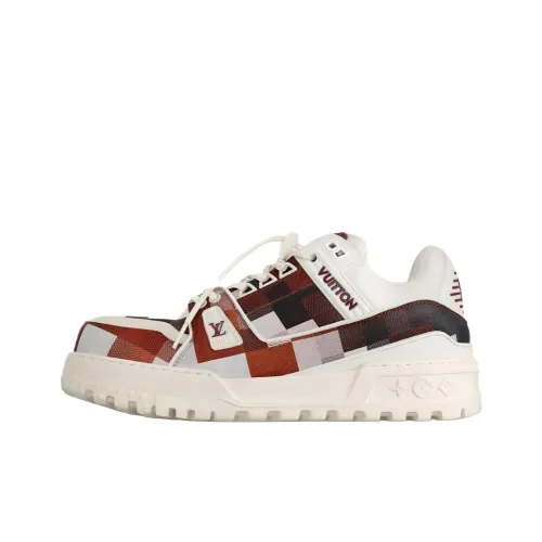 LOUIS VUITTON Trainer Maxi Low Топ Скейтборд Кроссовки Унисекс Каштановый Коричневый