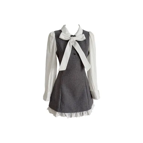 GRAYISMOON Длинное платье с длинными рукавами женское