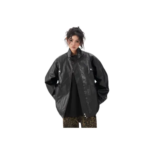 PVPVPV Черный Унисекс Кожаные куртки