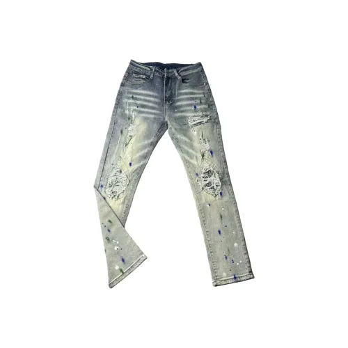 CAT'S PAW Синий Унисекс Джинсы