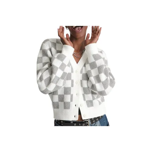 Vans Серый Белый Шахматный Узор Женские Свитера