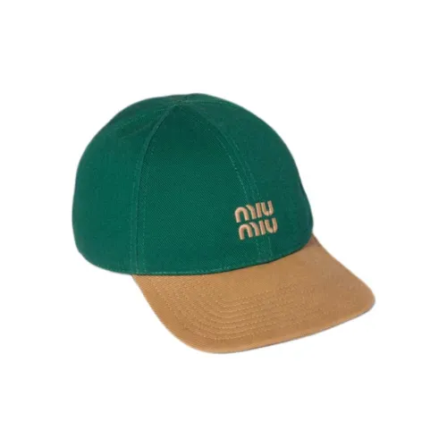 MIU MIU Хлопок Кепки Унисекс Зеленый Светлый Умбра