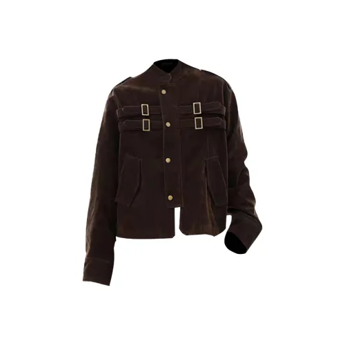 YIWANSHIDUO Коричневый Унисекс Куртки