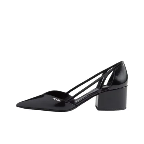PRADA Грубый каблук Высокие каблуки 5,5 см Женские Черный