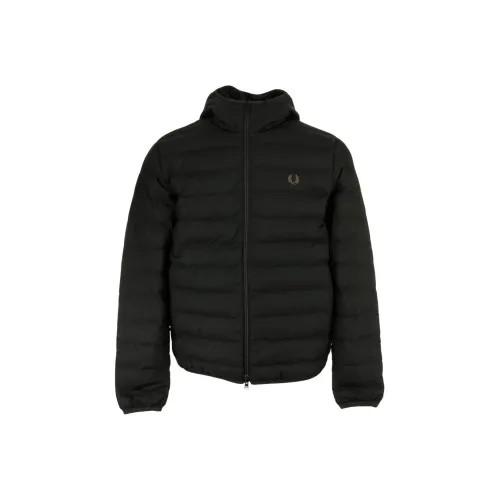 FRED PERRY Collaboration Черный мужской пуховик