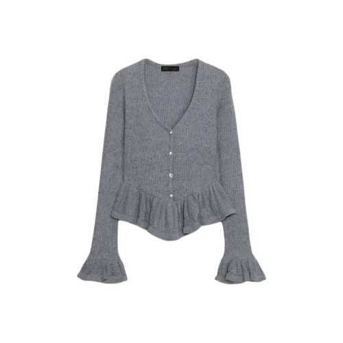 ZARA Зебра с принтом серый женский трикотаж