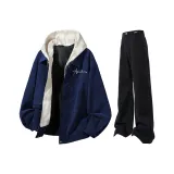 Цвет Селадон Синий Куртка + Черные Джинсы