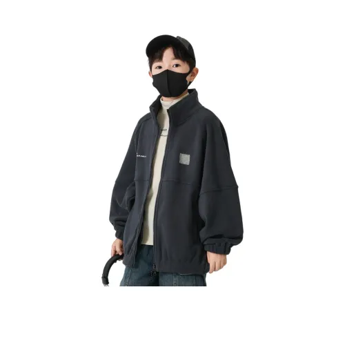 The panda is round Темно-серый Kids Tops