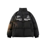 Чёрный хлопковый пуховик