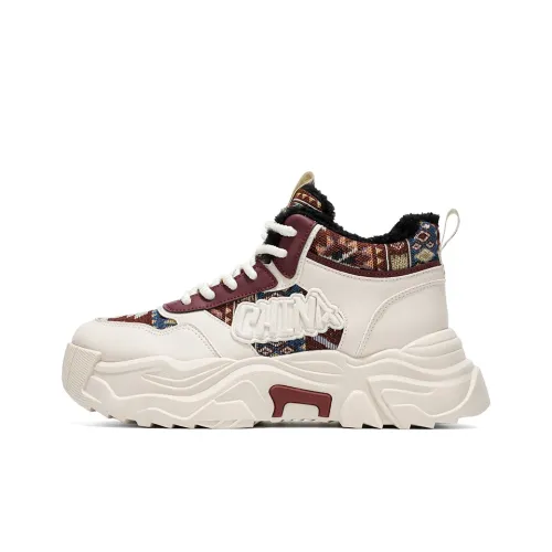 MIIOW Амортизация Покрытие Устойчивость к истиранию Противоскользящий Высокий Топ Толстая подошва Мужские кроссовки