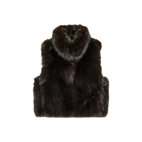 ZARA Коричневый Женский жилет