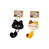 Маленький черный кот + маленький цветочный дизайн кошка