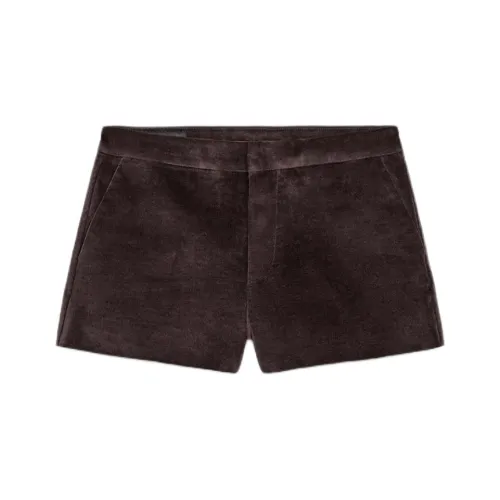 ZARA Темно-серый коричневый женский повседневный шорты