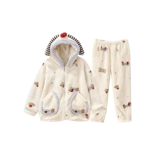 MEIJIAO Zippers Такса [Комплекты одежды] Женские Пижамные комплекты