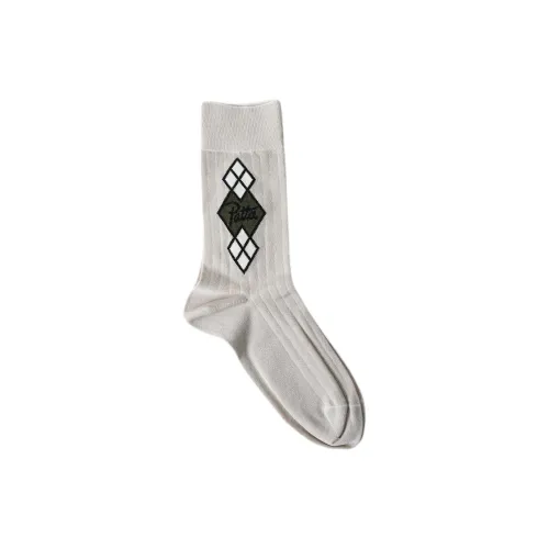 Patta 1 Pack Gray Unisex MID Shin Socks Пата 1 Пачка Серый Унисекс MID Носки до икры