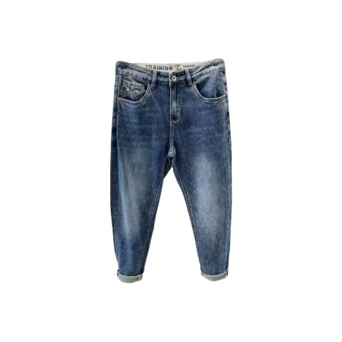 CAT'S PAW Синий Унисекс Джинсы