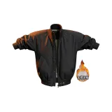 Черный хлопковый пуховик [утепленный, теплоизоляционный, не объемный]