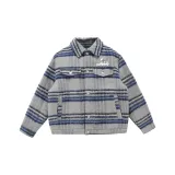 Голубо-серый в клетку