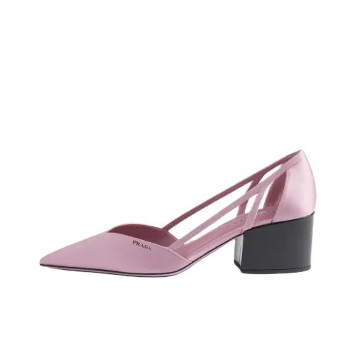 PRADA Грубый каблук Высокие каблуки 5,5 см Женские Розовый