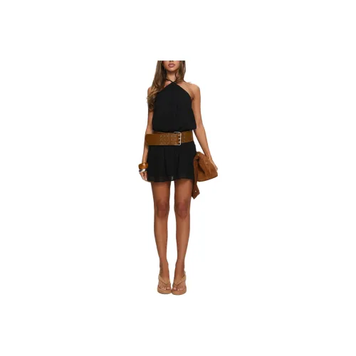 PRINCESS POLLY Хамира Халтер Shirred Мини Платье Slip Платье Женское