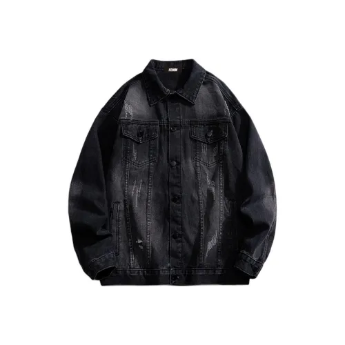 HUNZHI Черный Серый Унисекс Джинсовые Куртки