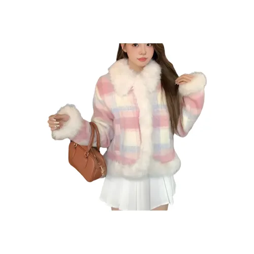 LAKESI Розовый Белый Женский Пуховик